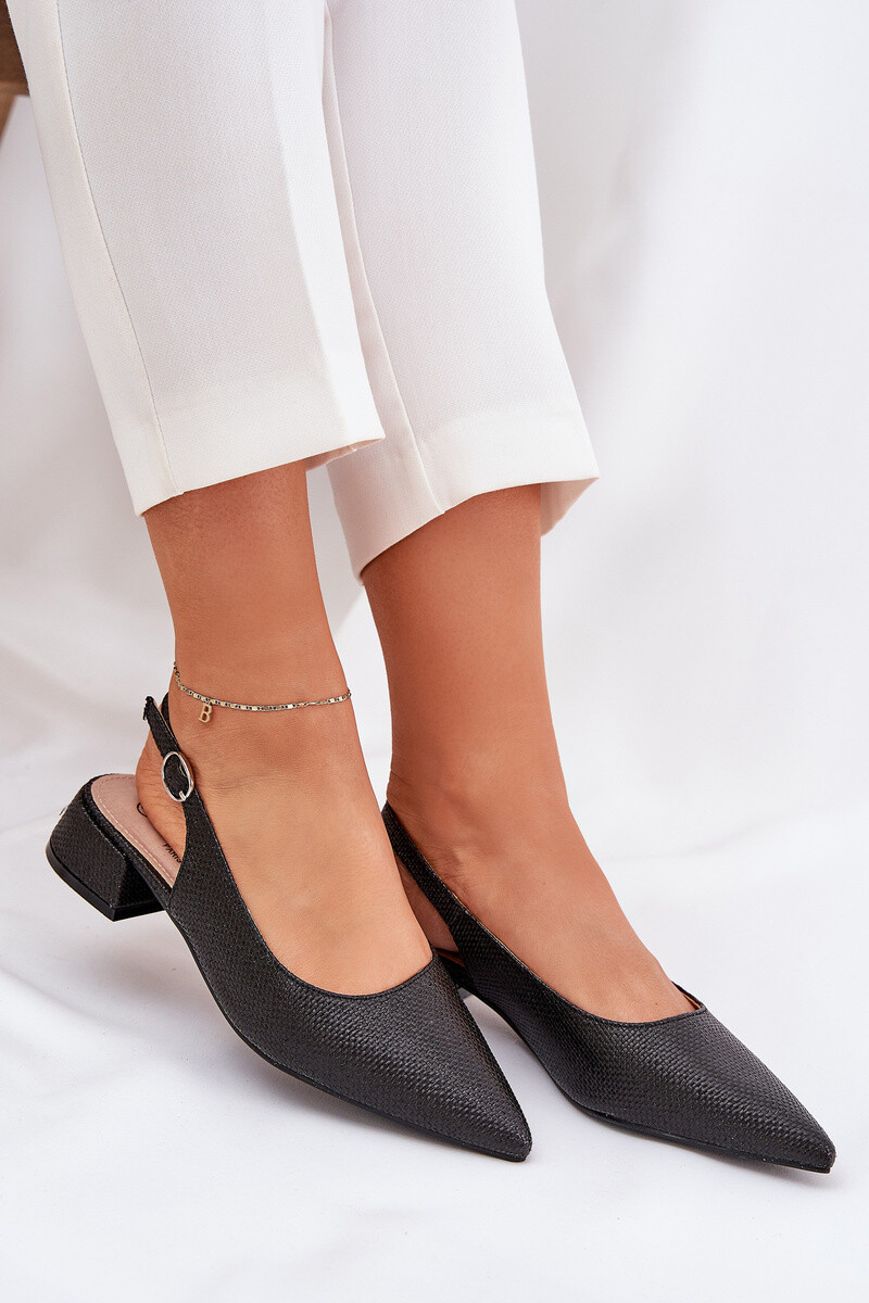 Boto Pletené Dámske Sandále Na Jemnom Opätku Čierne Jorela