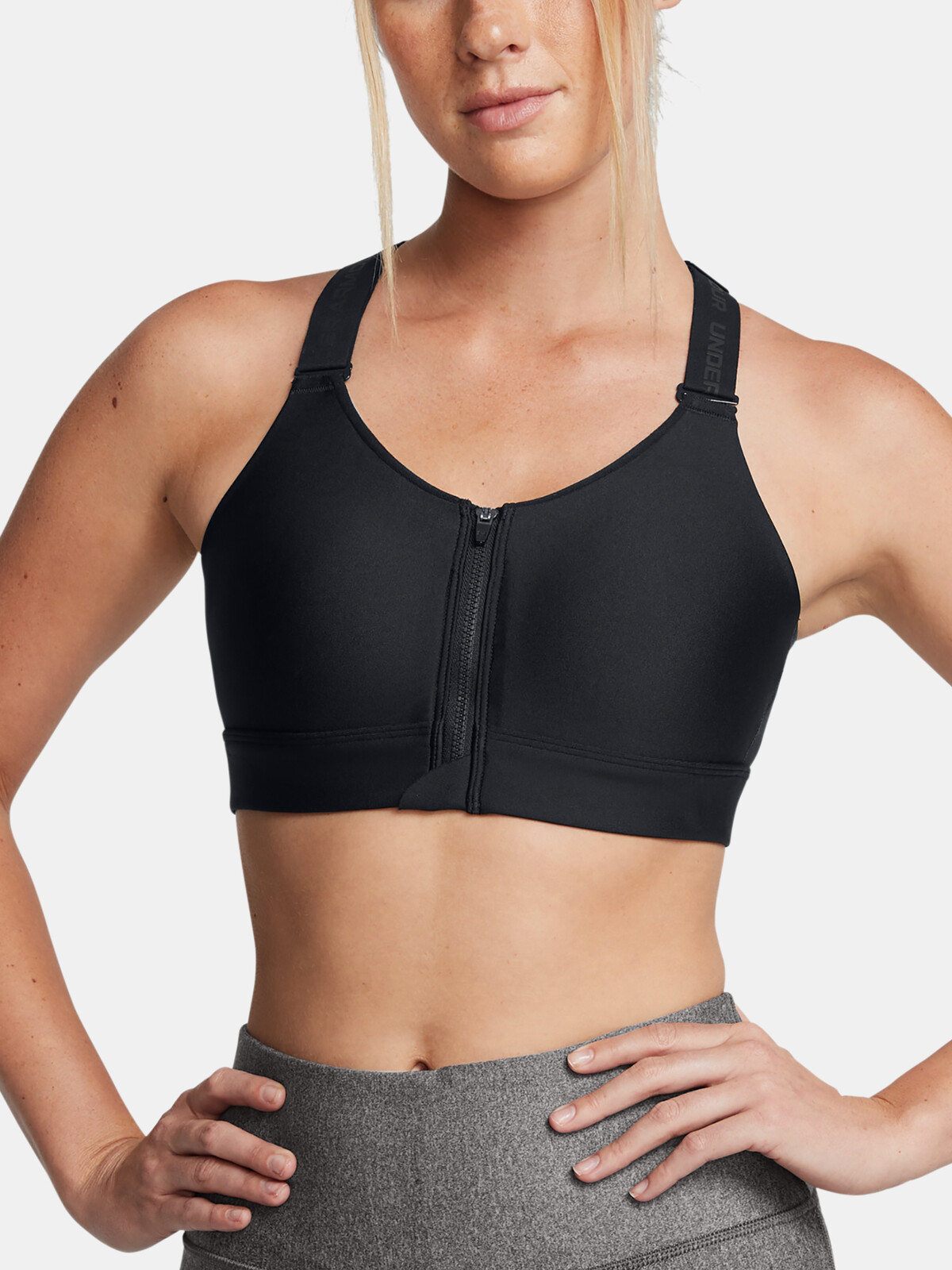 Women's bra Under Armour UA Infinity High Zip 2.0 Bra-BLK - Women's