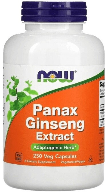 Now foods panax ginseng extract (ženšen pravý) 250 kapsúl