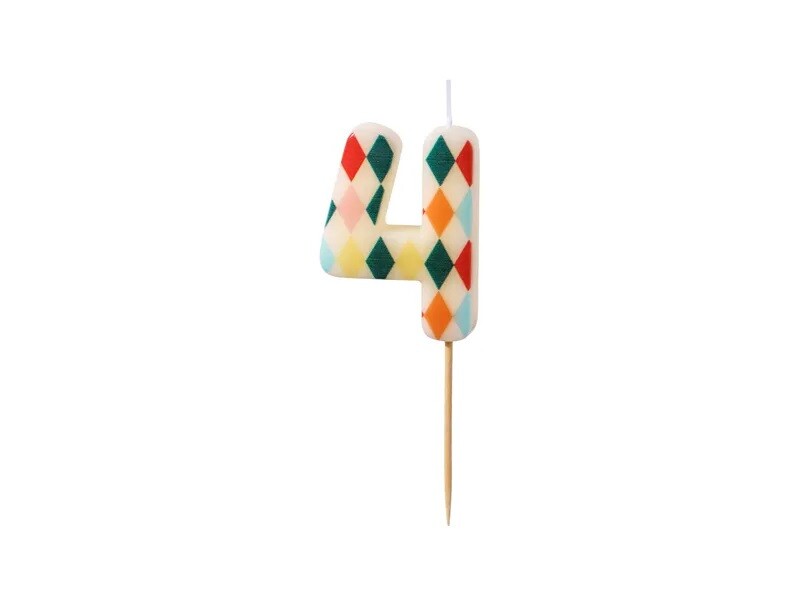 PartyDeco Narodeninová sviečka 4 - Cirkus