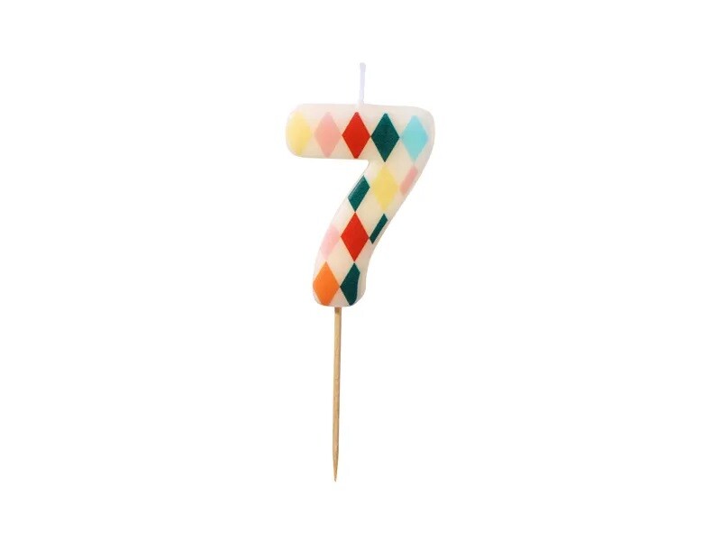 PartyDeco Narodeninová sviečka 7 - Cirkus