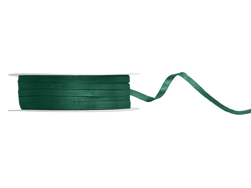PartyDeco Saténová stuha - Smaragdová zelená 3mm/50m