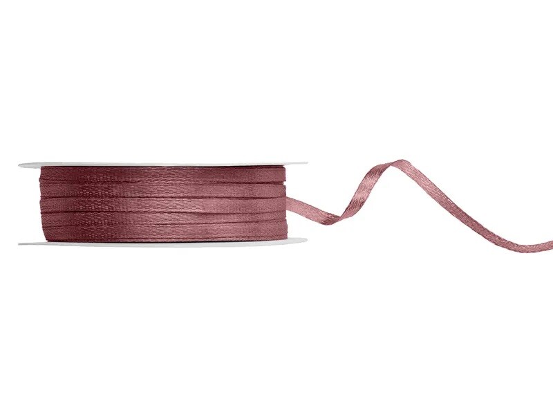 PartyDeco Saténová stuha - Dark dusty rose 3mm/50m