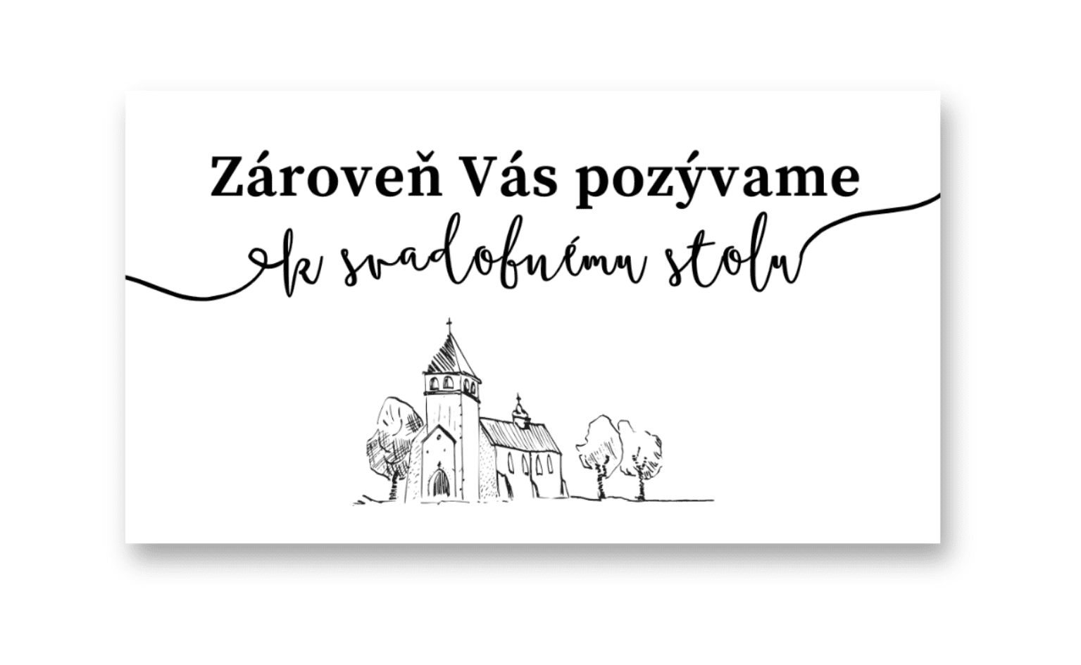 Personal kartička k stolu - Sketch Zvoľte množstvo: od 61 ks a viac
