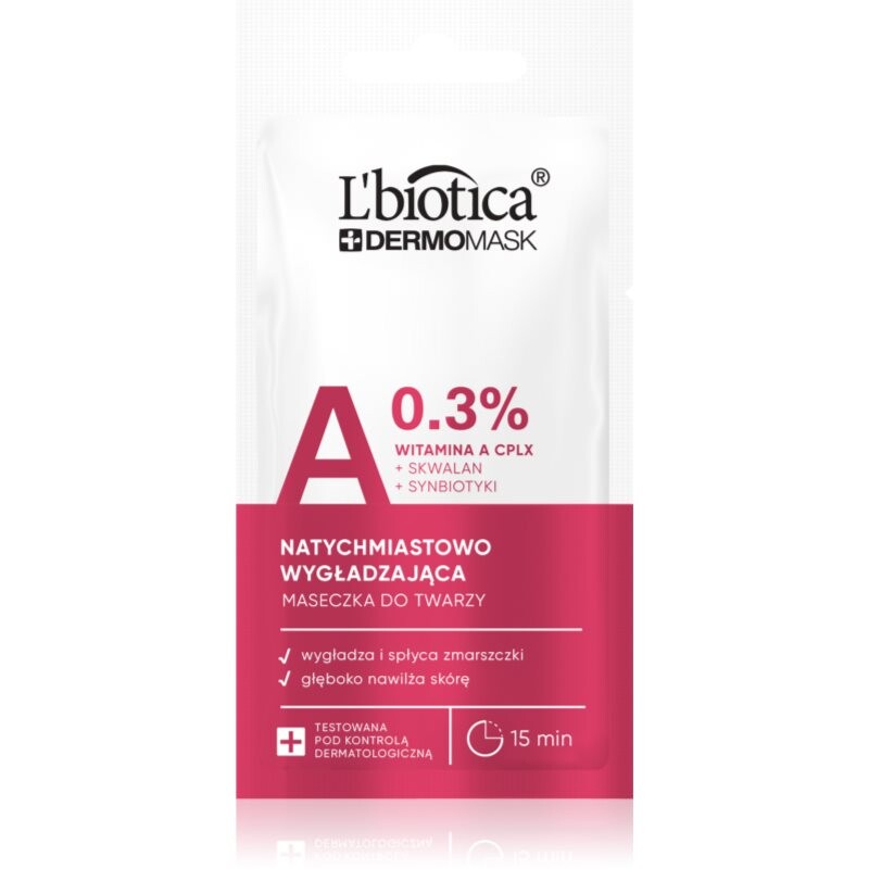 L’biotica DermoMask A 0,3% vyhladzujúca pleťová maska 8 ml