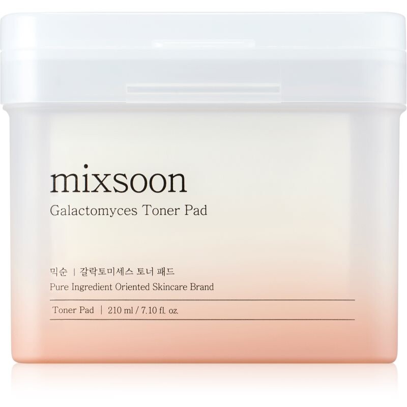 mixsoon Galactomyces Toner Pad tonizačné vankúšiky pre rozjasnenie a vyhladenie pleti 60 ks