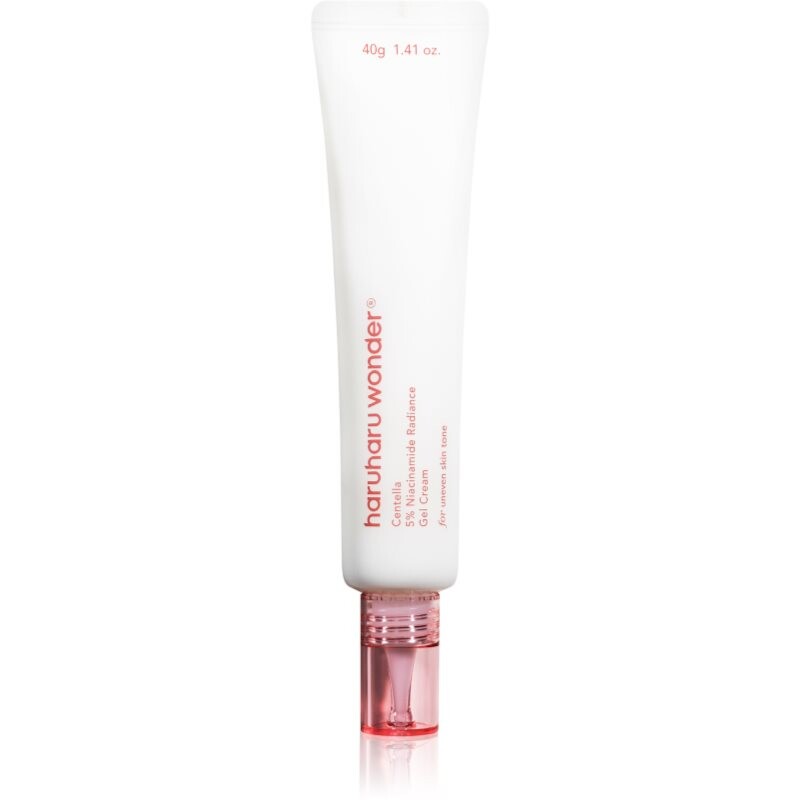 Haruharu Wonder Centella 5% Niacinamide Radiance Gel Cream ľahký gélový krém pre zjednotenie farebného tónu pleti 40 g