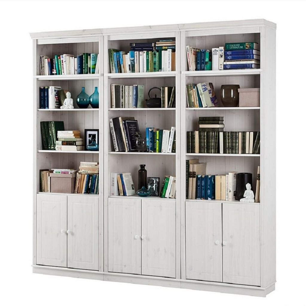 MID.YOU NÁSTENNÁ KNIŽNICA, biela, farba borovice, borovica, 223/222/34 cm