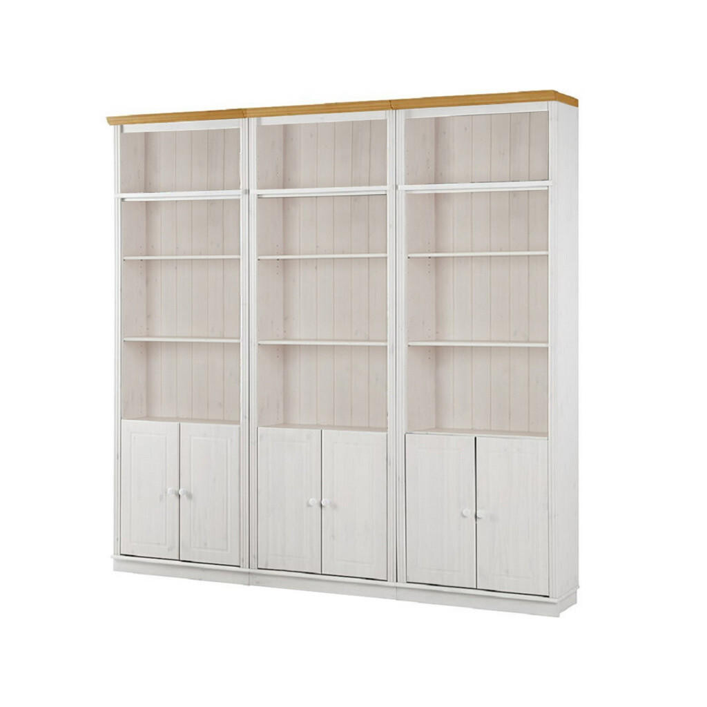 MID.YOU NÁSTENNÁ KNIŽNICA, farba borovice, medová, borovica, 223/222/34 cm