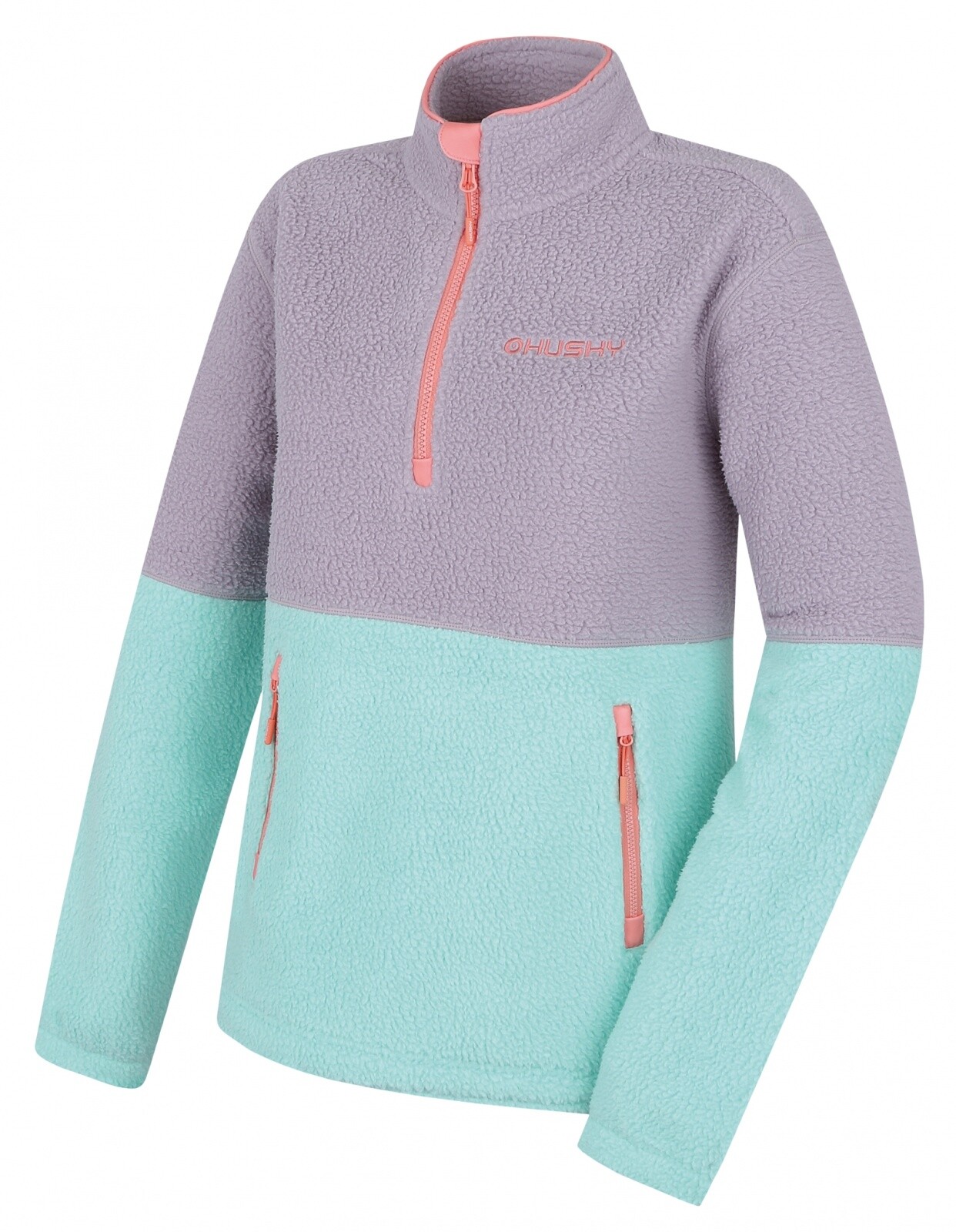 Husky Dámska fleecová mikina Addy L purple/mint Veľkosť: L