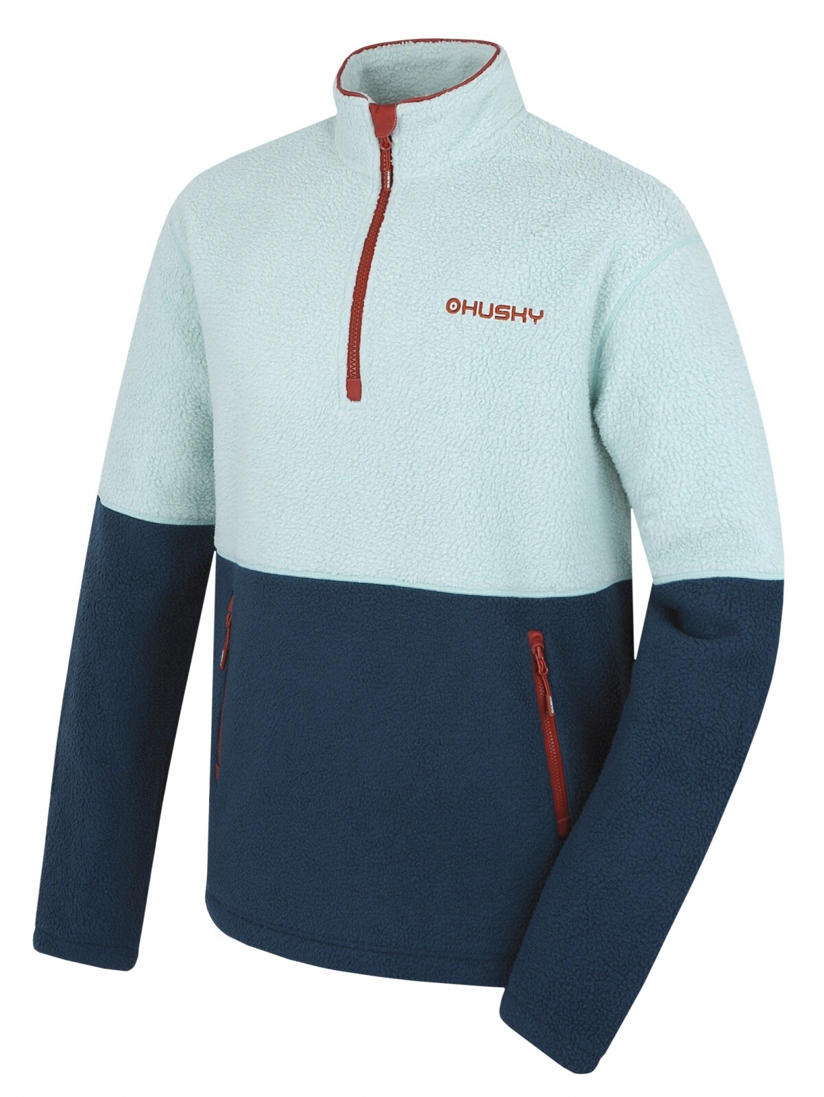 Husky Pánska fleecová mikina Addy M mint/blue Veľkosť: L