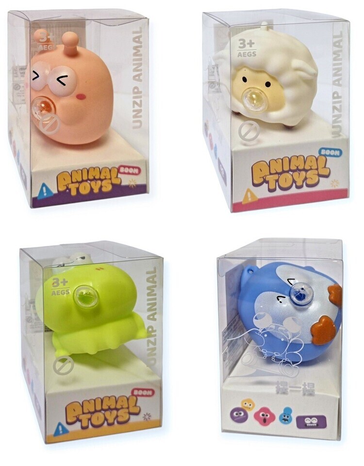 Zvieratko stláčacie s bublinou 8cm - náhodné