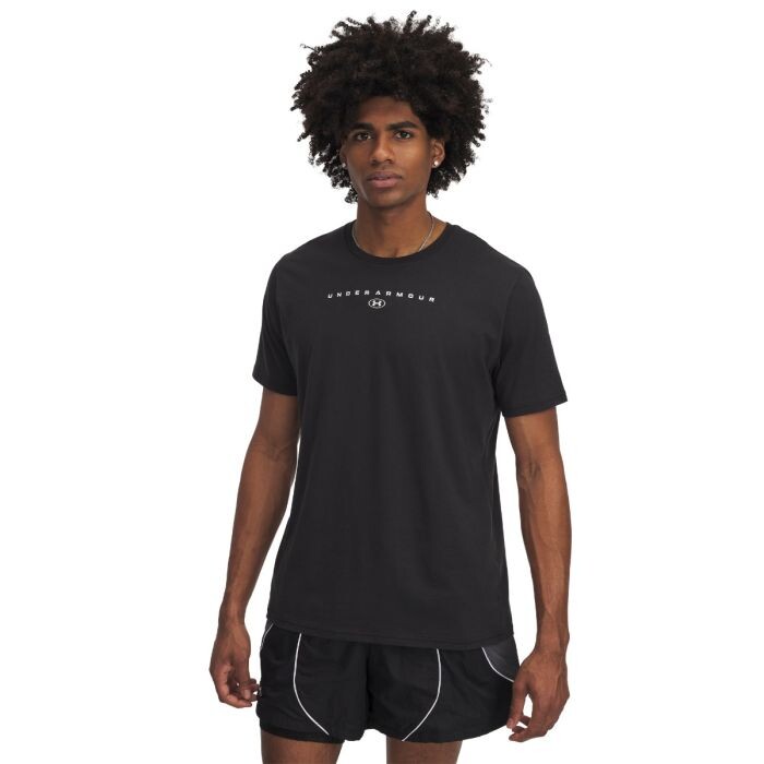 Under Armour Tričko Stacked Logo SS Black  M