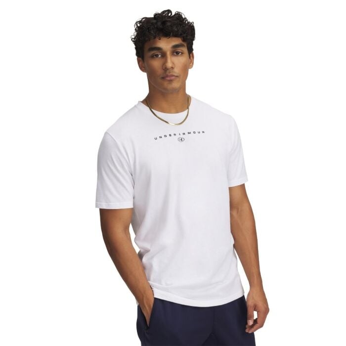Under Armour Tričko Stacked Logo SS White  M