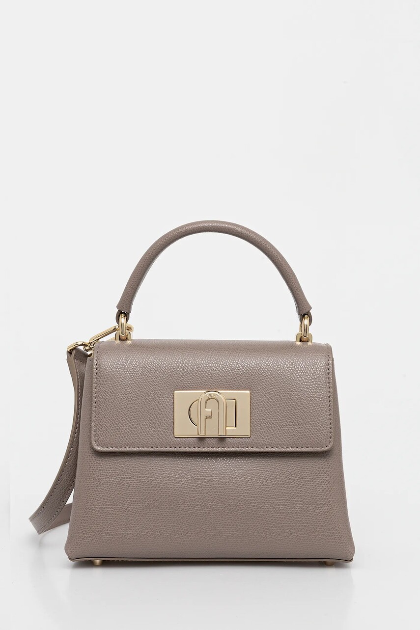 Kožená kabelka Furla hnedá farba, WB00109.ARE000.2572S1007