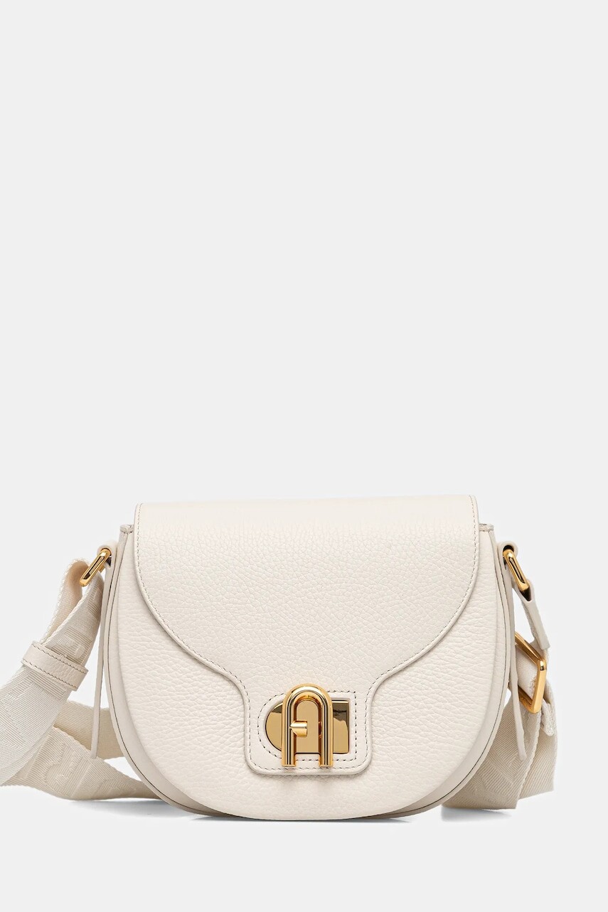 Kožená kabelka Furla biela farba, WB01491.BX0356.3762S1002