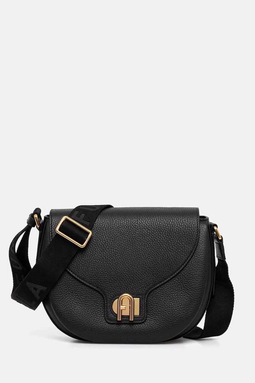 Kožená kabelka Furla čierna farba, WB01605.BX3916.N98001002