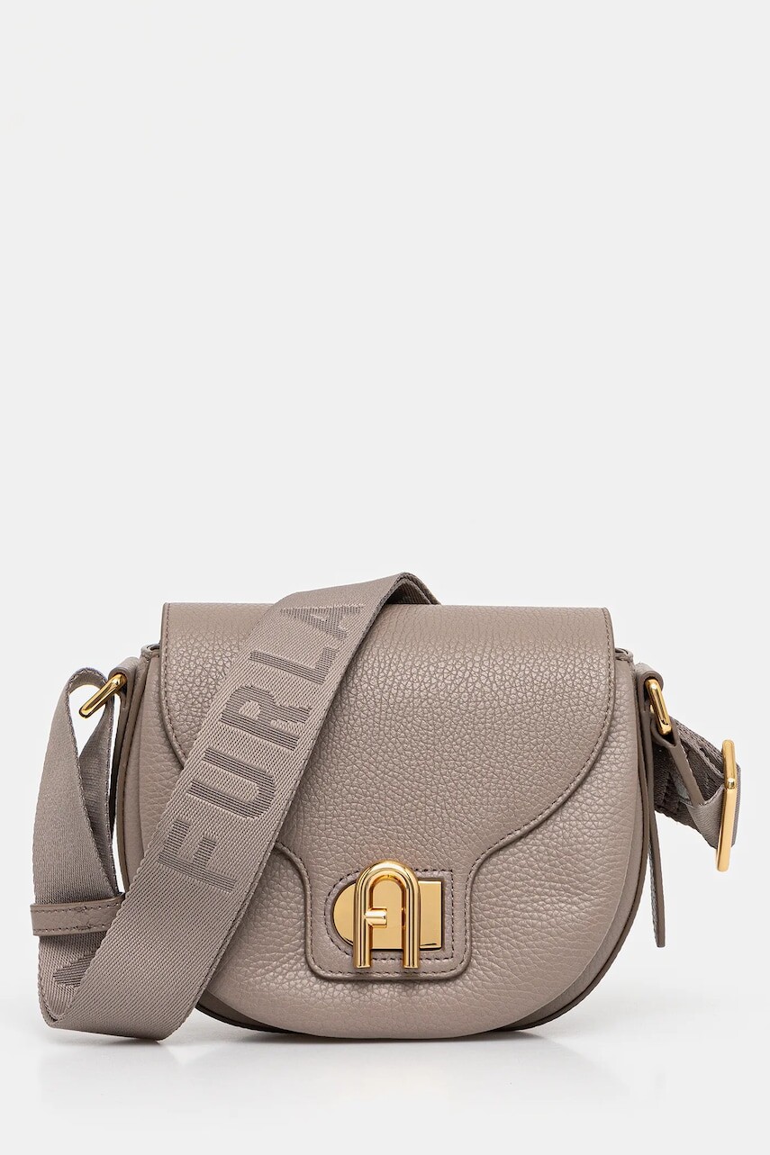 Kožená kabelka Furla hnedá farba, WB01491.BX0356.3763S1002