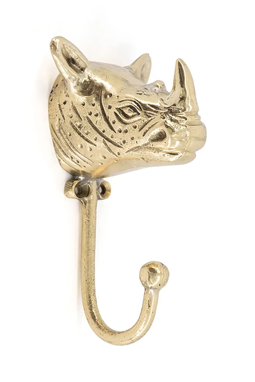 Nástenný vešiak Doing Goods Roger Rhino Hook žltá farba