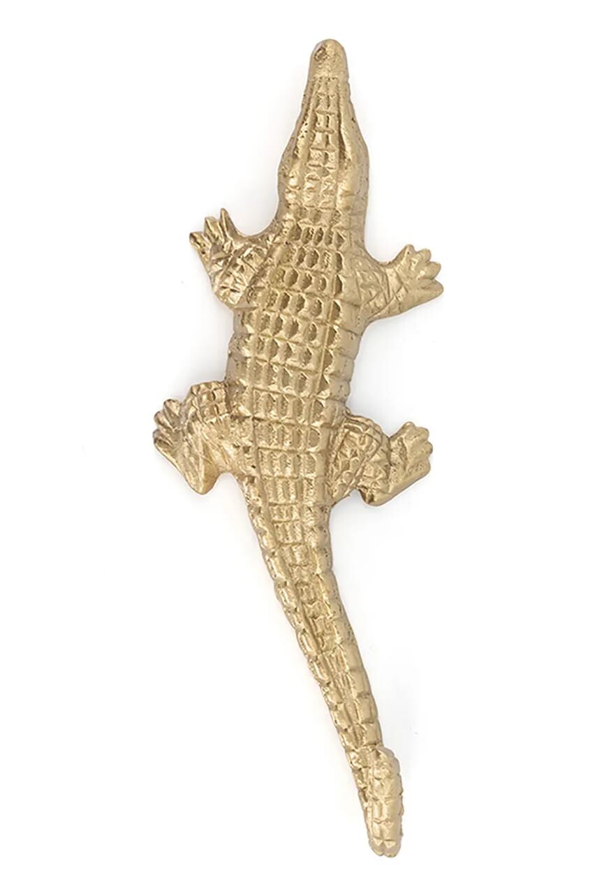 Nástenný vešiak Doing Goods Chewy Crocodile Hook L žltá farba