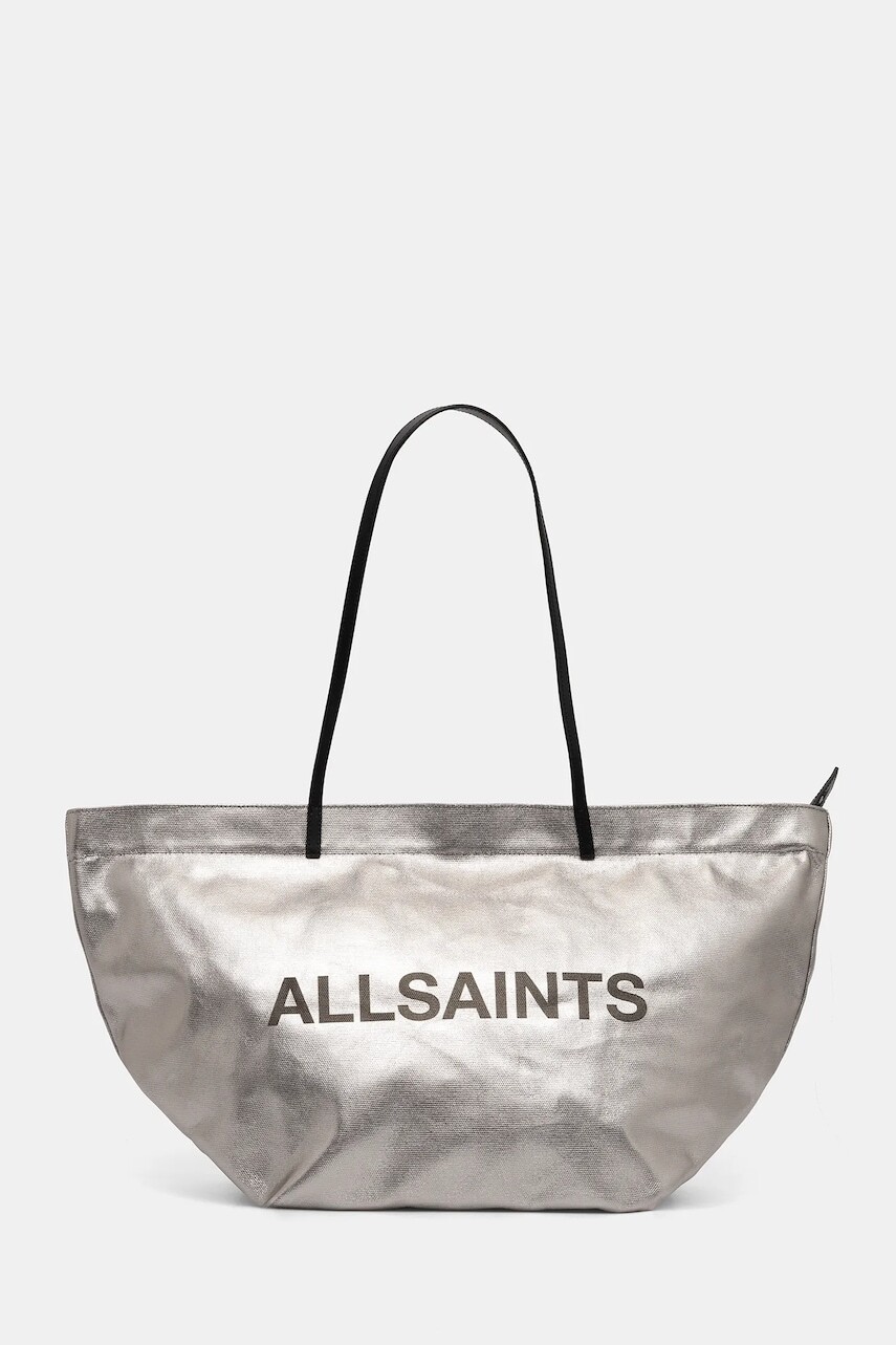 Kabelka AllSaints SERAFINA strieborná farba, W438XC