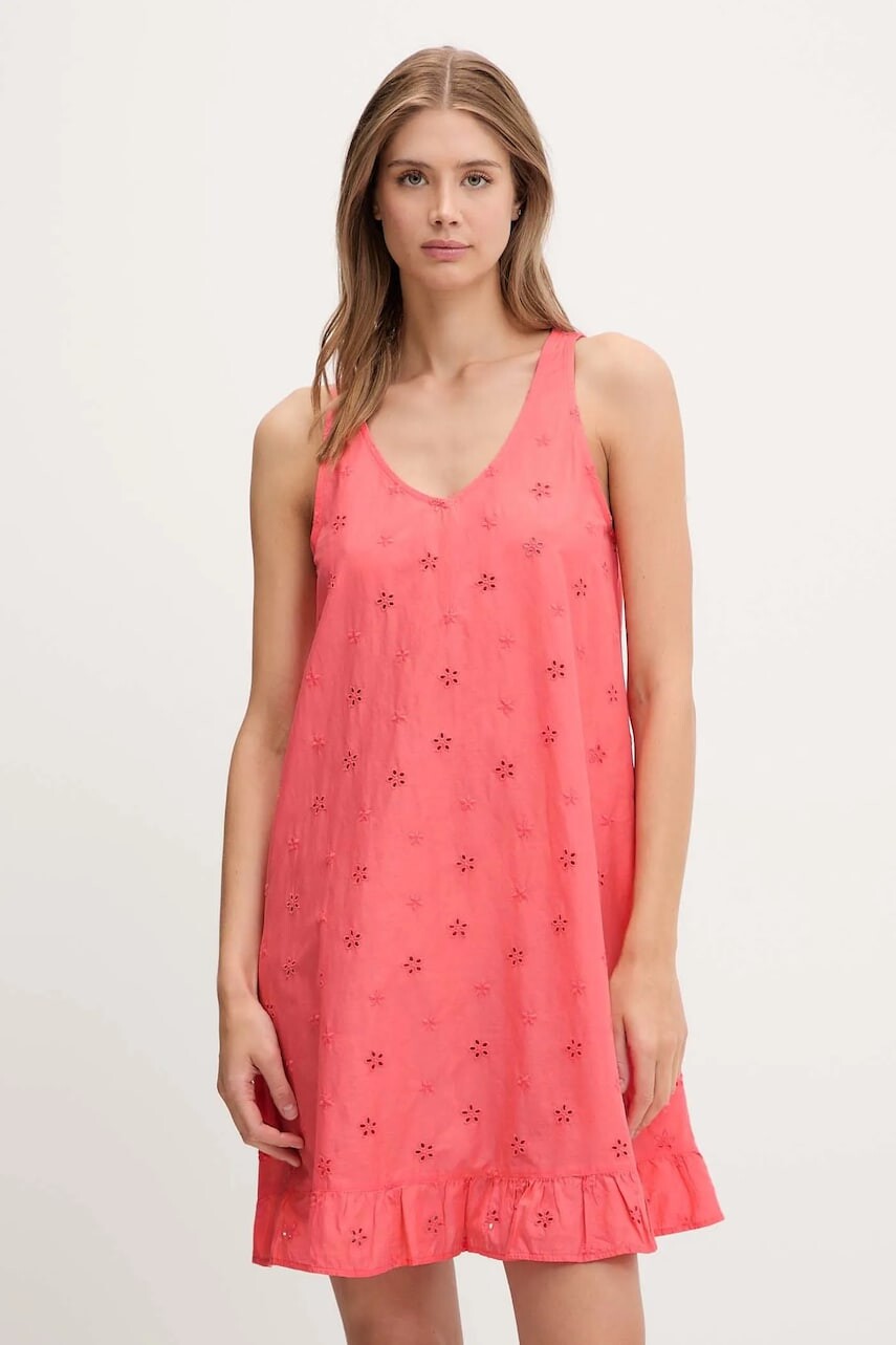 Nočná košeľa United Colors of Benetton ružová farba, bavlnené, 4SHX3C008