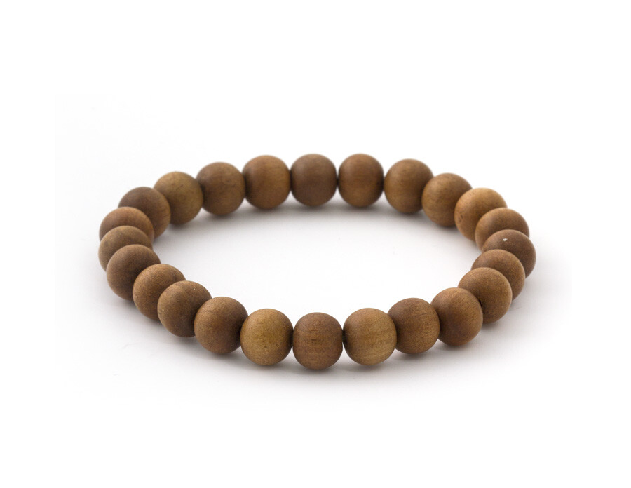 Agato Korálkový náramok zo santalového dreva MINK01 17 cm