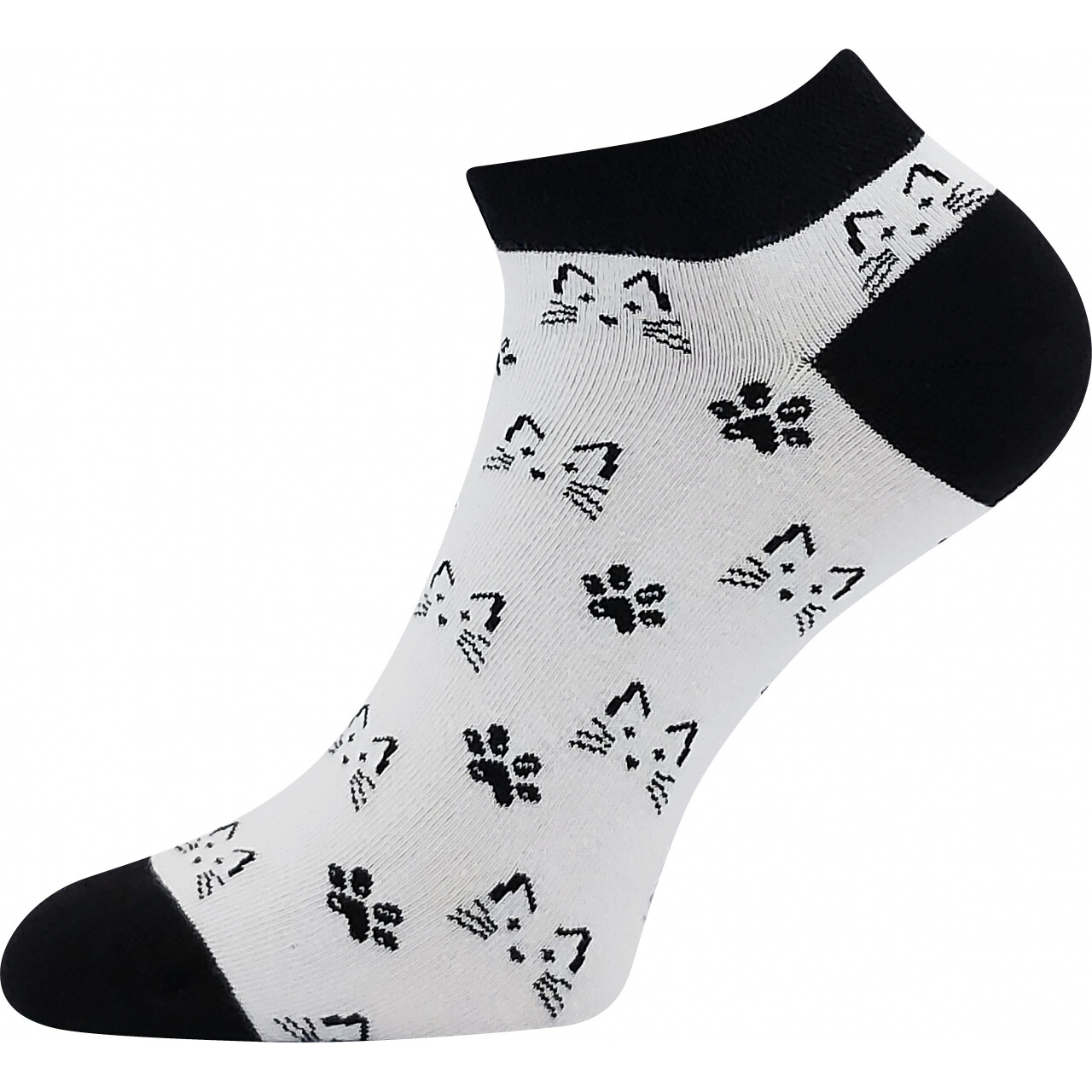 Ponožky obrázkové Lonka Dewow Mačky - čierne-biele, 35-38