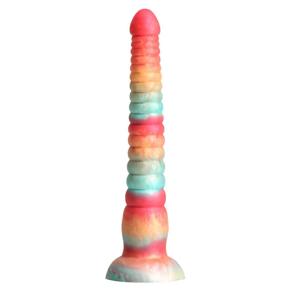 Colours Stacked dildo 23 cm - červená/zlatá