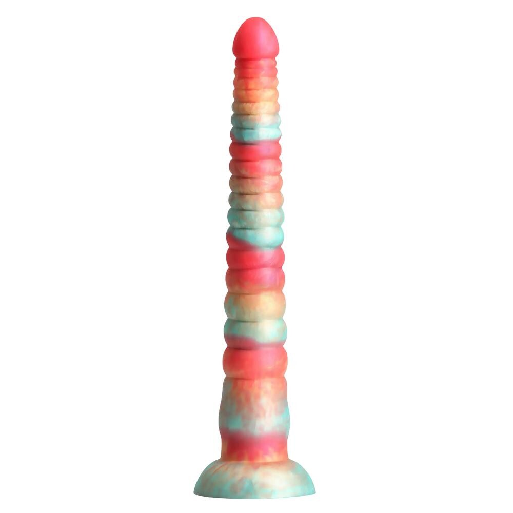 Colours Stacked dildo 30,5 cm - červená/zlatá