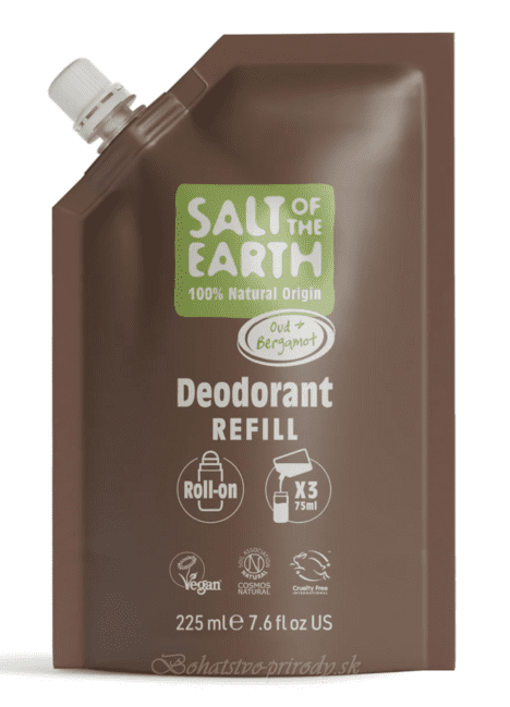 Salt of the Earth - náplň deodorant 225ml - Oud a Bergamot roll on