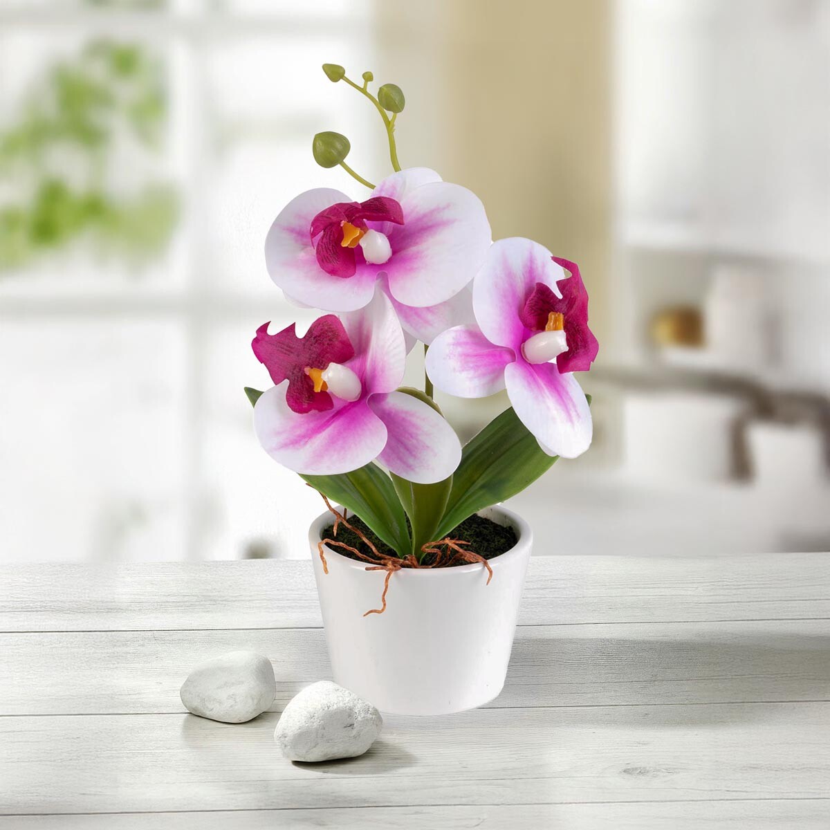 Die moderne Hausfrau Umělá Orchidej v květináči