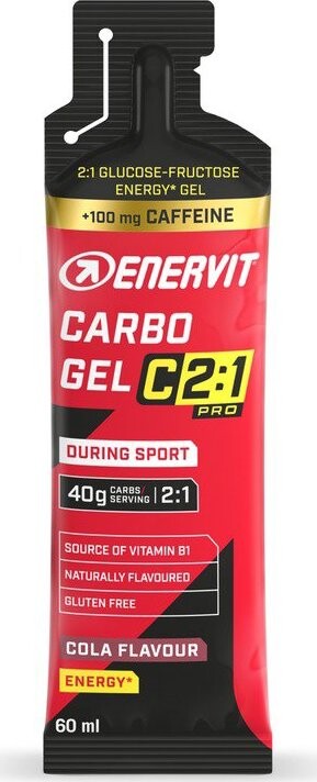 Enervit Carbo Gel C2:1 s kofeínom 6× 60 ml, cola