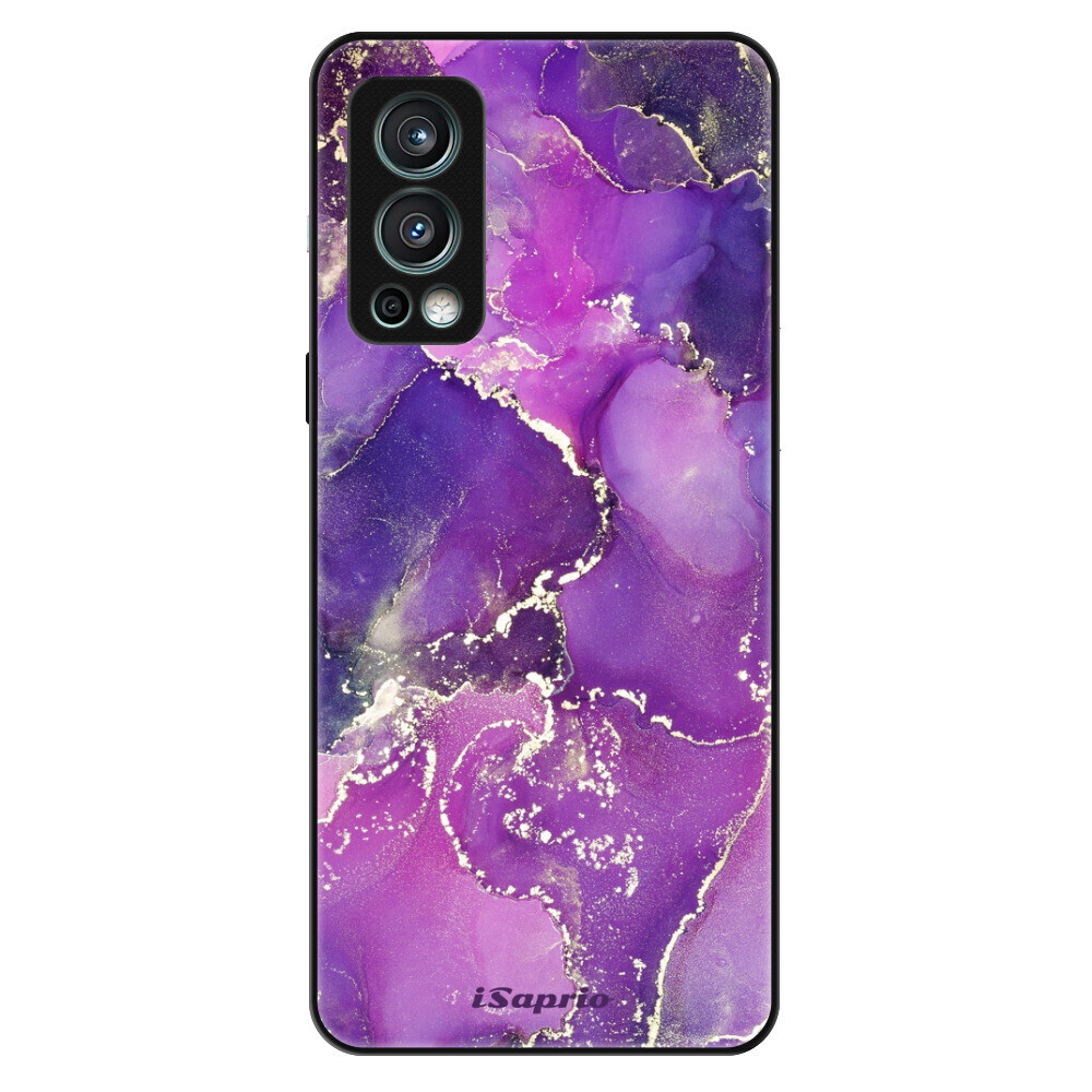 Lesklé puzdro Exclusive iSaprio - Purple Marble 10 - OnePlus Nord 2 5G