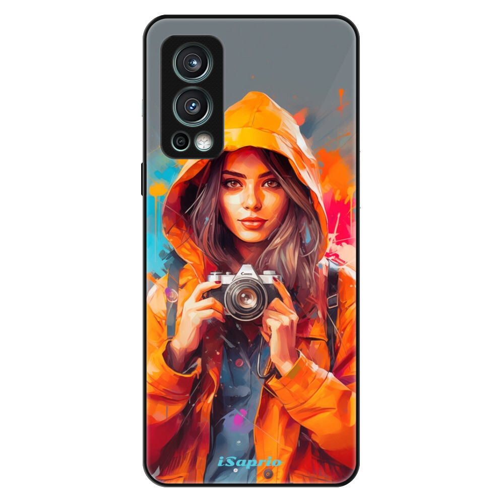 Lesklé puzdro Exclusive iSaprio - Girl with Camera - OnePlus Nord 2 5G