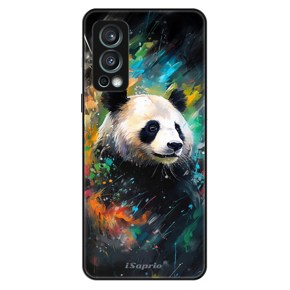 Lesklé puzdro Exclusive iSaprio - Abstract Panda - OnePlus Nord 2 5G