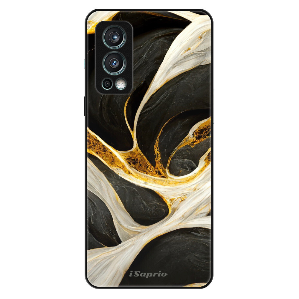 Lesklé puzdro Exclusive iSaprio - Black and Gold - OnePlus Nord 2 5G