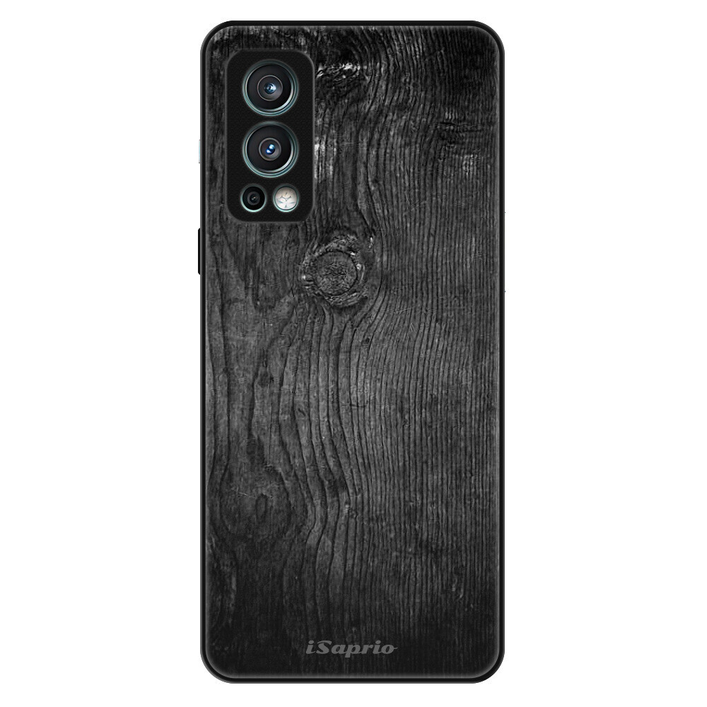Lesklé puzdro Exclusive iSaprio - Black Wood 13 - OnePlus Nord 2 5G