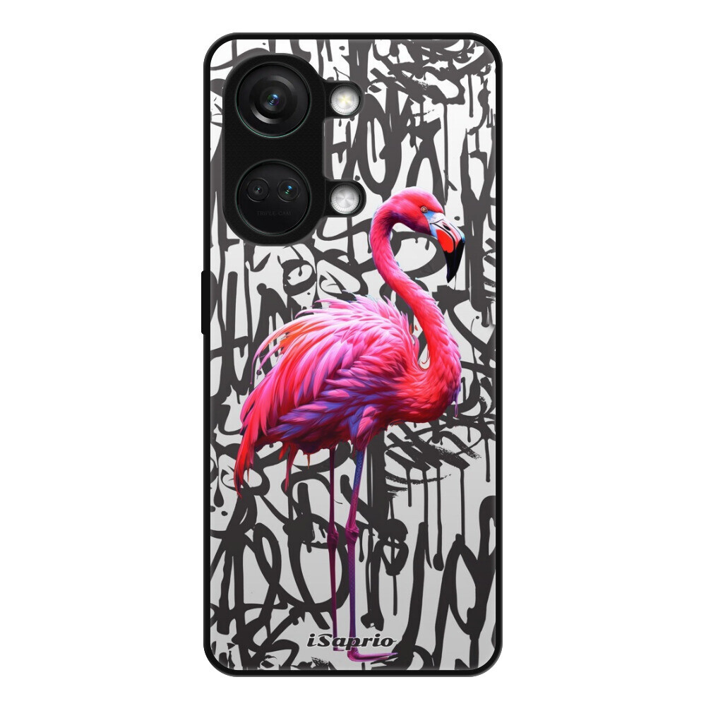 Lesklé puzdro Exclusive iSaprio - Flamingo Graffiti - OnePlus Nord 3 5G