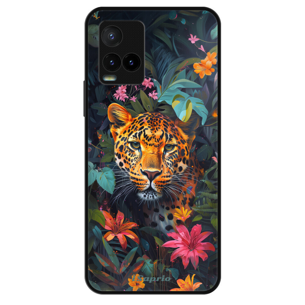 Lesklé puzdro Exclusive iSaprio - Flower Jaguar - Vivo Y21 / Y21s / Y33s
