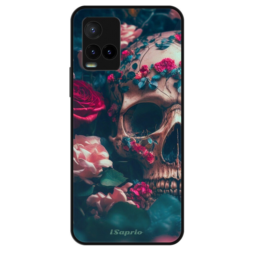 Lesklé puzdro Exclusive iSaprio - Skull in Roses - Vivo Y21 / Y21s / Y33s