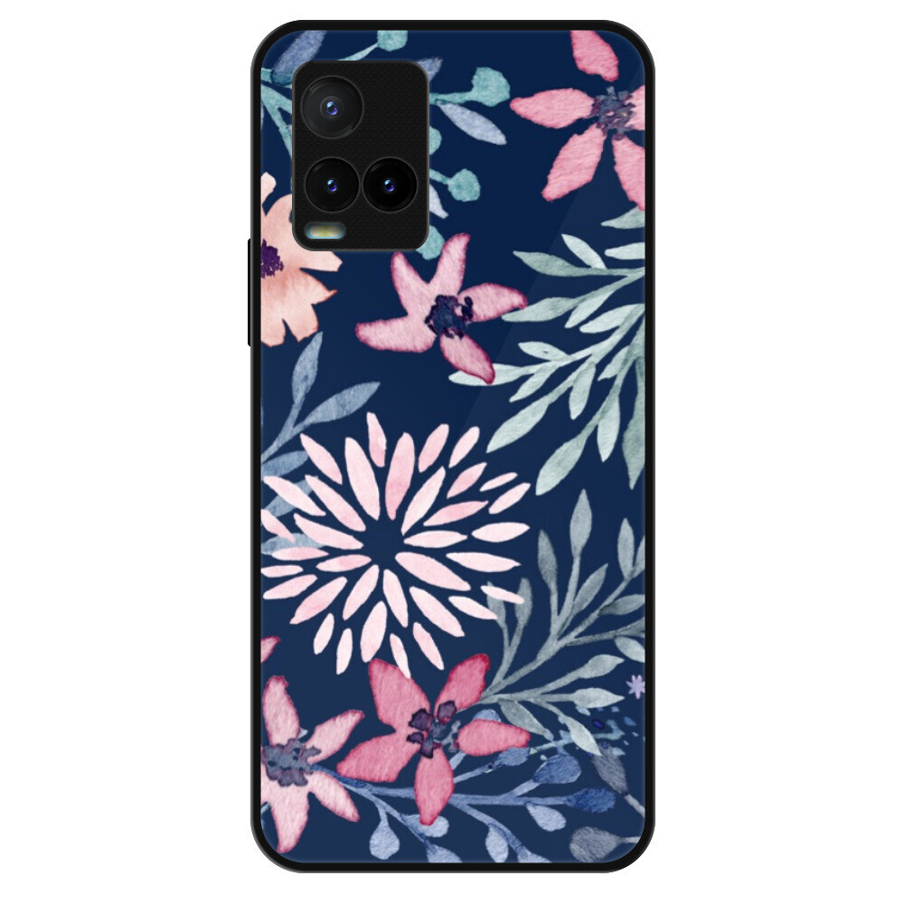 Lesklé puzdro Exclusive iSaprio - Leaves on Blue - Vivo Y21 / Y21s / Y33s