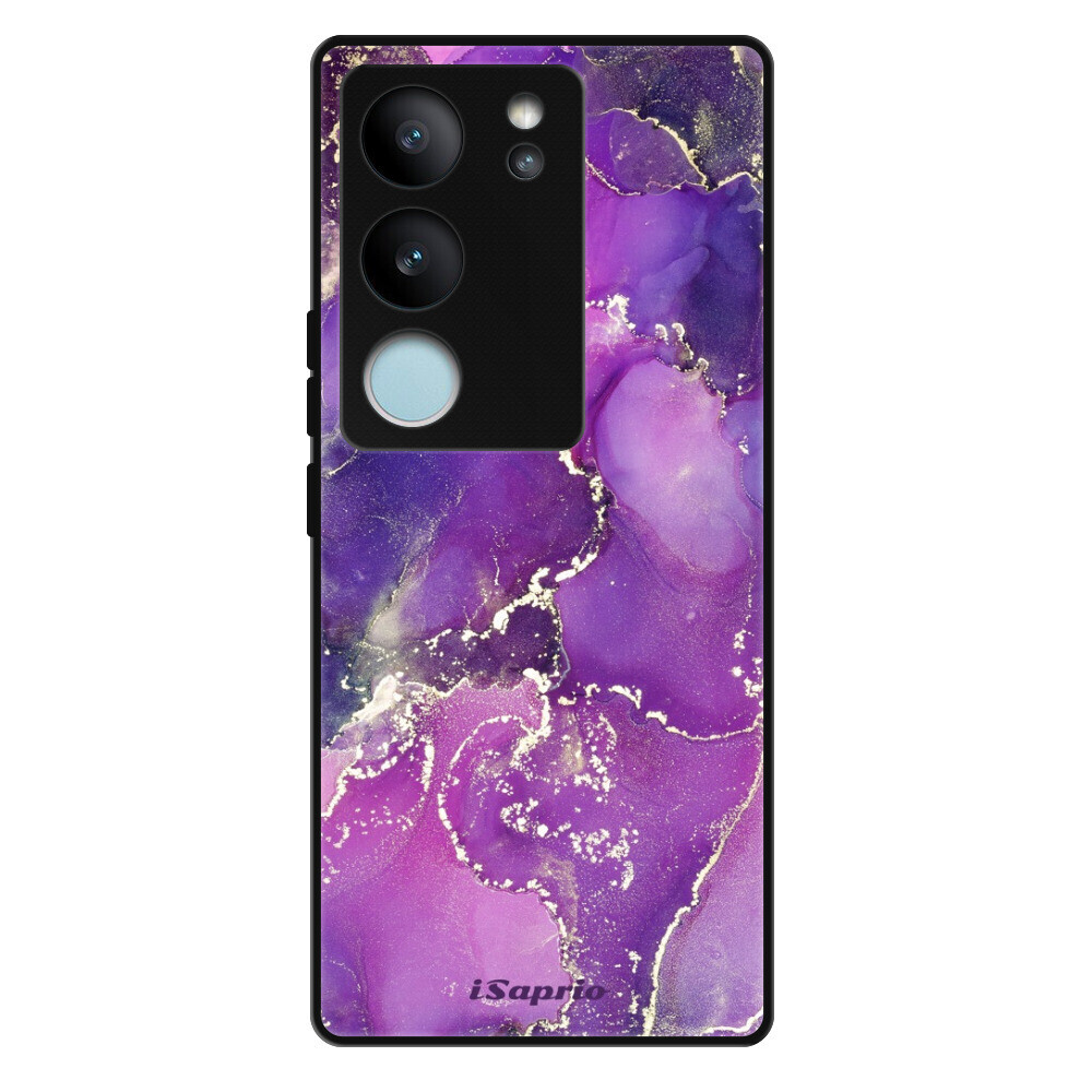 Lesklé puzdro Exclusive iSaprio - Purple Marble 10 - Vivo V29