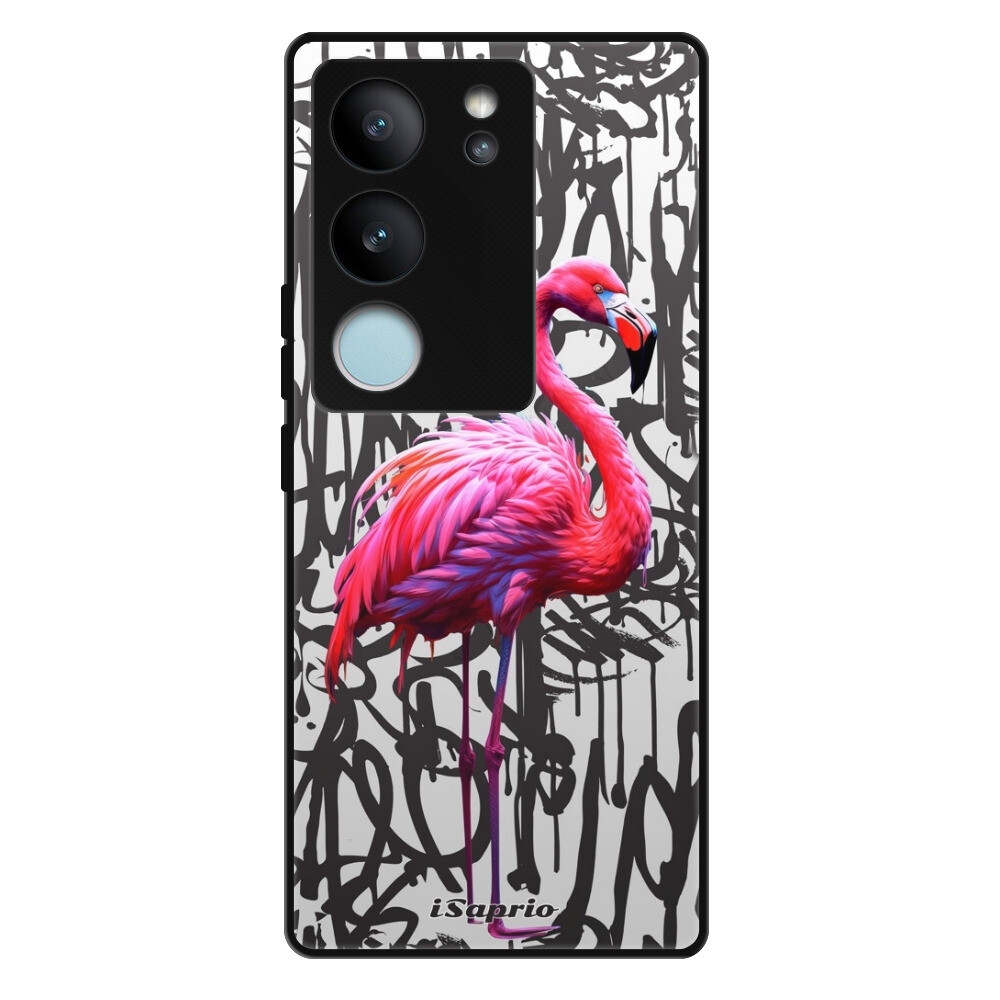 Lesklé puzdro Exclusive iSaprio - Flamingo Graffiti - Vivo V29