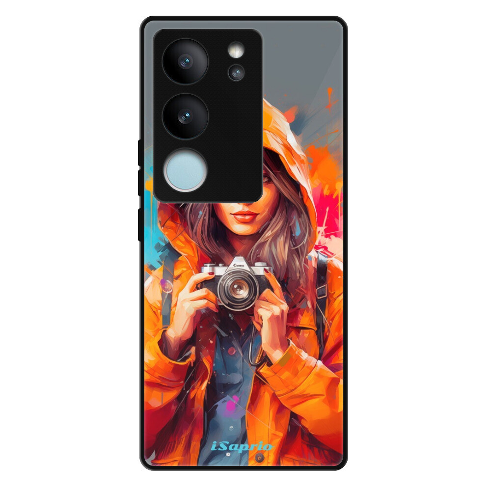 Lesklé puzdro Exclusive iSaprio - Girl with Camera - Vivo V29