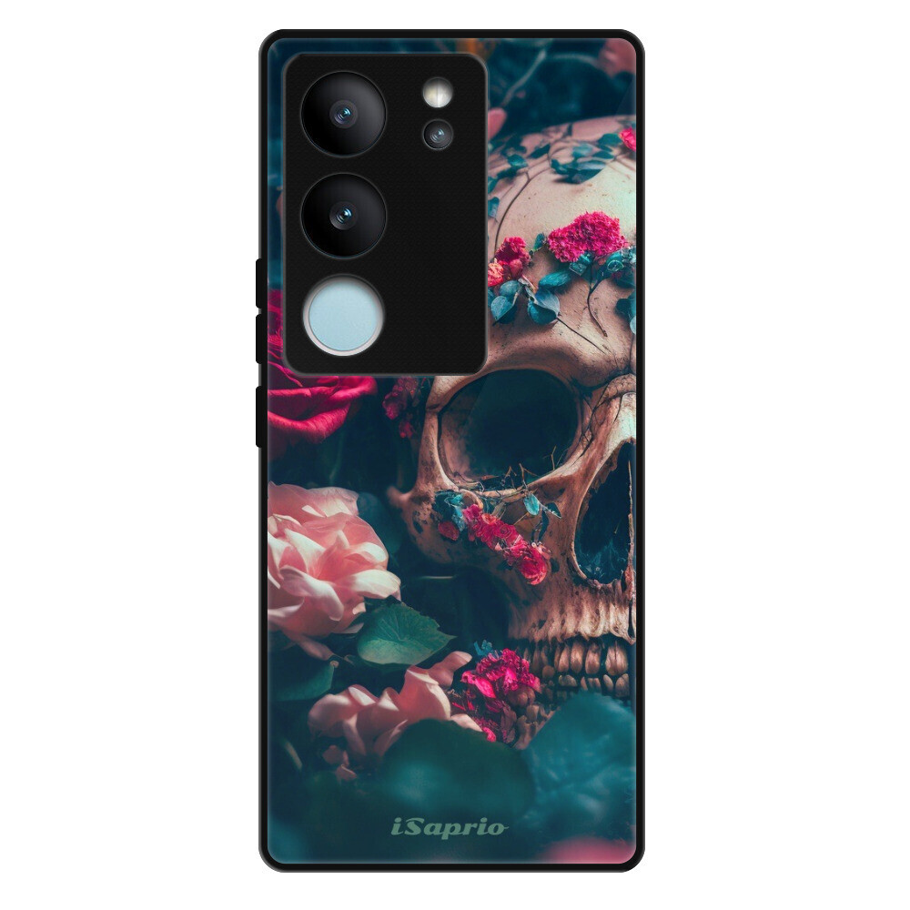 Lesklé puzdro Exclusive iSaprio - Skull in Roses - Vivo V29