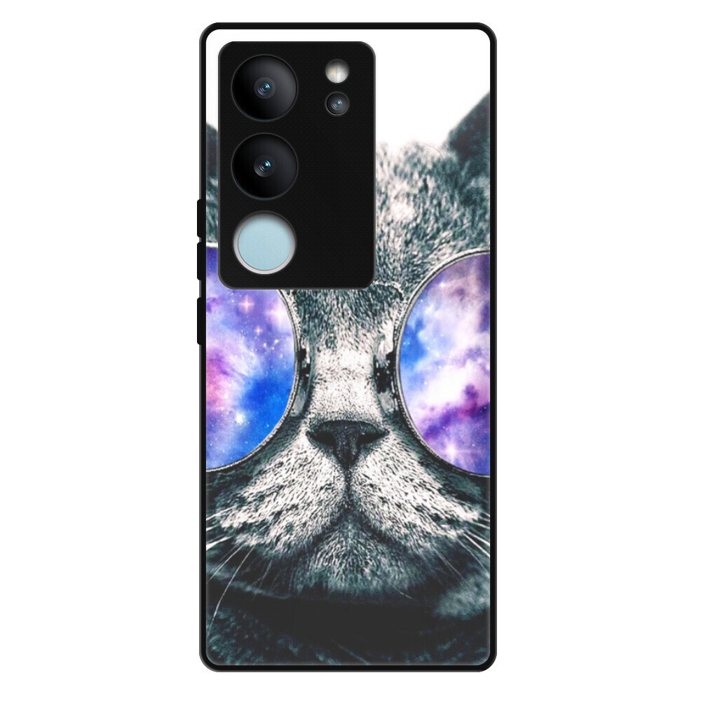 Lesklé puzdro Exclusive iSaprio - Galaxy Cat - Vivo V29