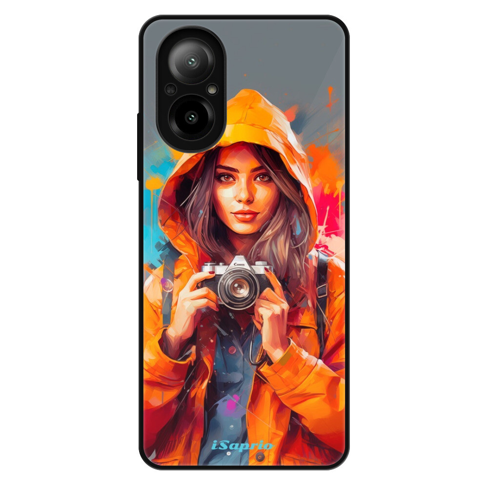 Lesklé puzdro Exclusive iSaprio - Girl with Camera - Realme C67