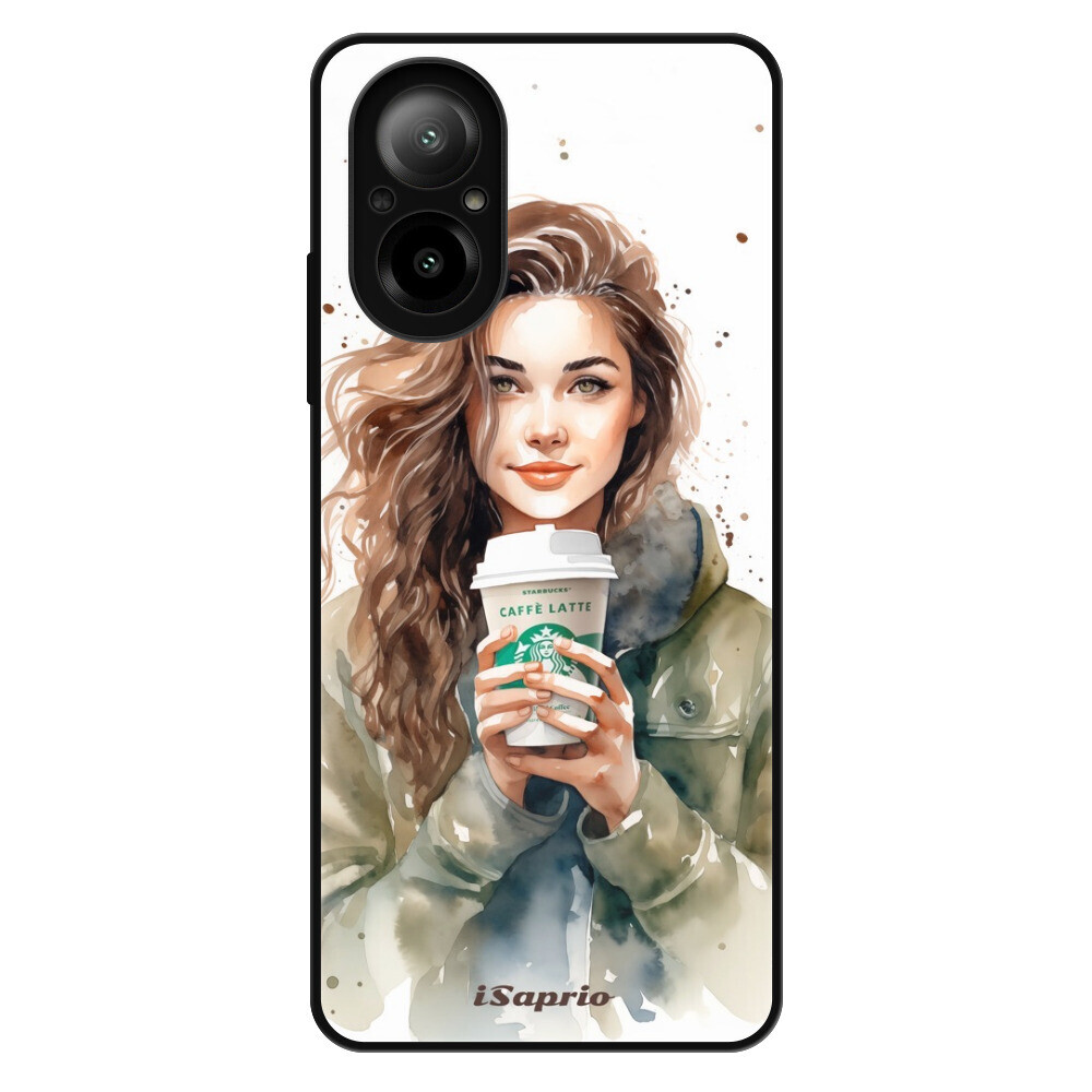 Lesklé puzdro Exclusive iSaprio - Girl With Latte - Realme C67