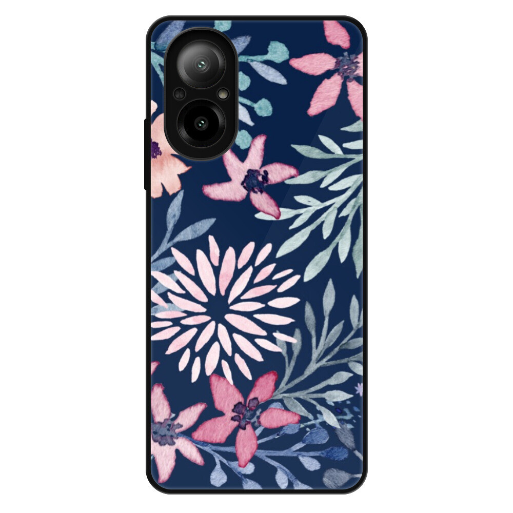 Lesklé puzdro Exclusive iSaprio - Leaves on Blue - Realme C67